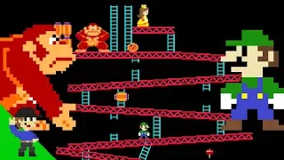 Luigi wins by doing absolutely nothing in Donkey Kong