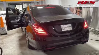 Mercedes Benz S63 with Catless Donwpipe & Valvetronic Muffler Road Sound Check