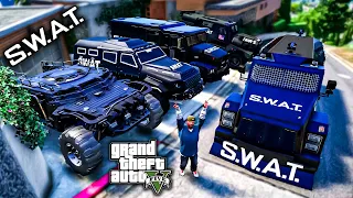 Stealing HEAVY SWAT VEHICLES in GTA 5! (Secret)