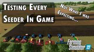 Testing Every Base Game Seeder on Various Ground States  in Farming Simulator 22