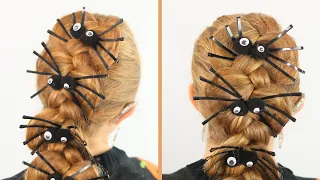 Fun And Easy Spider Halloween Hairstyle For Kids 2023!