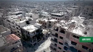 Drone footage shows destruction in Syria's Douma