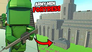 Green Army Men CHARGE Fortress Defenses! - Ancient Warfare 3: Battle Simulator