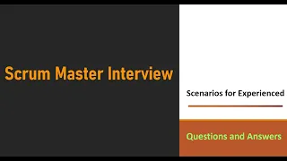 Scrum Master|Real Time Scenarios Explained for Experienced