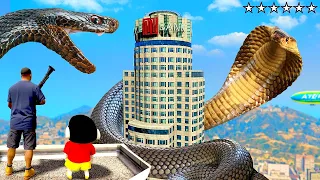 GTA 5 : Big Snake Attack Shinchan & Franklin😱🐍| Gta 5 tamil | Gta 5 mods | Gta 5 Story