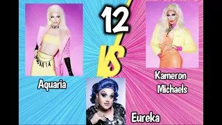 TOP 30 RUPAUL'S DRAG RACE LIP SYNCS #12 - "Eureka vs Aquaria vs Kameron Michaels"