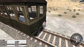 Очень прочная цепь vs поезд в beamng drive!