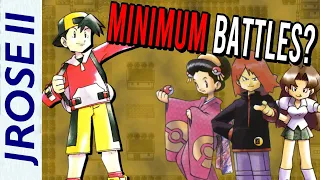 What are the LEAST amount of battles to beat Pokemon Gold/Silver