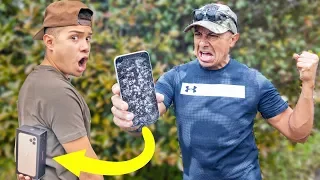 Destroying Dads Phone, Then Giving Him iPhone 11