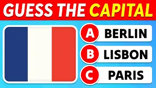 Guess 100 CAPITAL CITIES of the WORLD 🌎 Country Quiz | Easy to Impossible