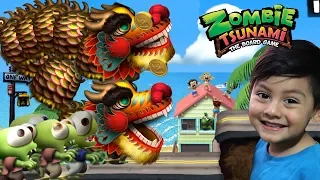 Zombie Tsunami Gameplay | Zombies en la Ciudad con Dragon | Juegos para niños