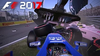 F1 2017 (MOD) - EXTREME DAMAGE MOD - Crash Compilation #1