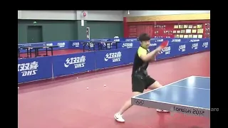 Sun Yingsha. Modern table tennis. Forehand topspin.