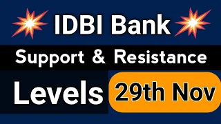 idbi bank share price target | idbi bank share latest news today | idbi bank stock analysis 29 Nov