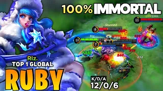 IMMORTAL ! Ruby Life Steal Goddess! [ Top 1 Global Ruby ] By Riz - Mobile Legend