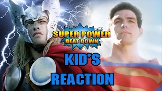 SUPERMAN vs THOR!!! (Super Power Beat Down Kid's Reaction)