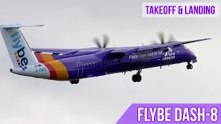 Beautiful Evening FLYBE Dash 8 Q400 Landing & Takeoff at LONDON CITY AIRPORT