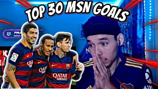 *REACTION* MSN - Top 30 Goals 2016/2017 🔥Ngl GOLAZOS