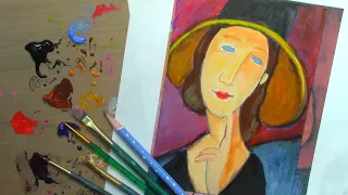 How to Paint Like Modigliani (Acrylic Painting Tutorial) #4thArtSaturday