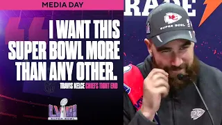 Travis Kelce Says He "Want This Super Bowl Ring Than Any Other" I Super Bowl Media Day I CBS Sports