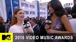 Holland Roden Can't Wait for Rihanna & Britney Spears | 2016 Video Music Awards | MTV