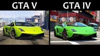 GTA V vs GTA IV [Side by Side] Car showcase