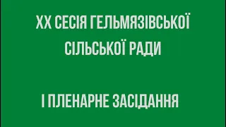 ХХ сесія Гельмязівської сільської ради, І пленарне засідання. 17.12.2021 р