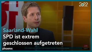 Interview mit Kevin Kühnert u.a. zum Ukraine-Krieg und zur Landtagswahl im Saarland