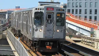 Cta red line (Howard and 95th) coming into grand and state red line stop