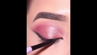 Smokey Winged Eyeliner Eye Look || Simple and easy eyeshadow Tutorial || Shilpa #shorts