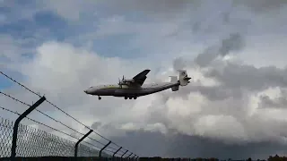 Antonov AN-22A landing at Aéroport Châlons Vatry | Antonov Airlines (UR-09307)