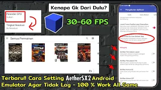 Terbaru!! Cara Setting AetherSX2 Android Emulator Agar Tidak Lag, suara jernih untuk semua android!