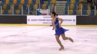 Ryoko Natori - Masters Elite Women  Free Skating -  2016 Adult Figure Skating Vancouver