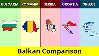 Bulgaria vs Romania vs Serbia vs Croatia vs Greece | Balkan Comparison | Data Duck