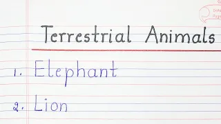 Terrestrial Animals  || Terrestrial Animals Name || 10 Terrestrial Animals Name