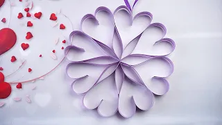 Paper Strips Heart Wreath | Valentine's Day - Paper Crafts Easy