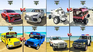 Land Cruiser VS  Lexus RX VS Monster bus vs Monster Train - Which is Best ? @GG808 @umbocars