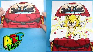 How to Draw a SUPER SONIC SURPRISE FOLD