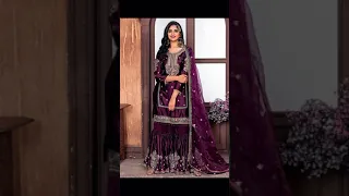 Stunning Velvet Sharara Suit Designs/Sharara/Garara Suits/Velvet Suits/Velvet Suit Ideas For Winter