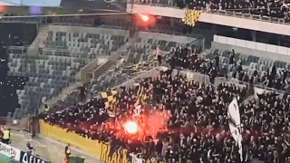 Djurgården ultras vs AIK ultras - PYRO & BANGER TENNIS in the STOCKHOLM DERBY