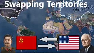 What If The USSR And USA Swapped Territories? Hoi4 timelapse