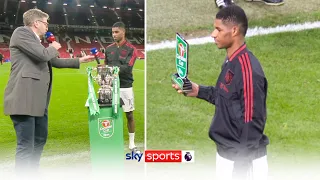 'We forgot to give him the trophy!' 🤣 | Marcus Rashford forced to collect award himself!