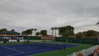 Fognini practicing at Indian Wells 2018