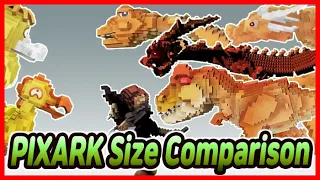 pixark dinosaur size comparison 3d (픽스아크 공룡 사이즈 비교)