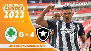 BOAVISTA 0 X 4 BOTAFOGO | MELHORES MOMENTOS | CAMPEONATO CARIOCA 2023 |  ge.globo