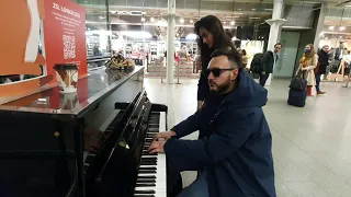 Nuvole Bianche Piano Cover in The Station