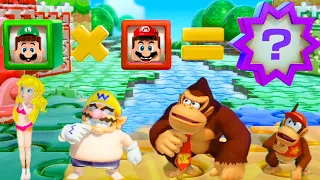 【スーパーマリオパーティ】ミニゲームピーチVsワリオVsドンキーコングVsティディーコング(COM最強 たつじん)