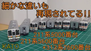 [1セットは2形式入ってる] KATO 211系5000番台と211系5600番台&313系2600番台の製品を見ていく動画