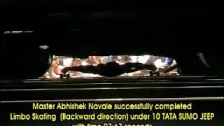 New World Record Longest backwards Limbo Skating Under 10 Tata Sumo