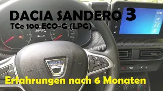 Dacia Sandero 3 (2021) TCe 100 ECO-G LPG/Autogas - Erfahrungen nach einem halben Jahr und 13.000 km